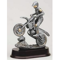 Motorcycle On Rock Figure - 9"